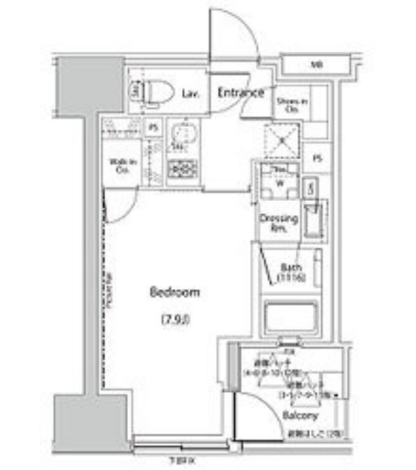 ザ・パークハビオ人形町レジデンス　607号室　間取り
