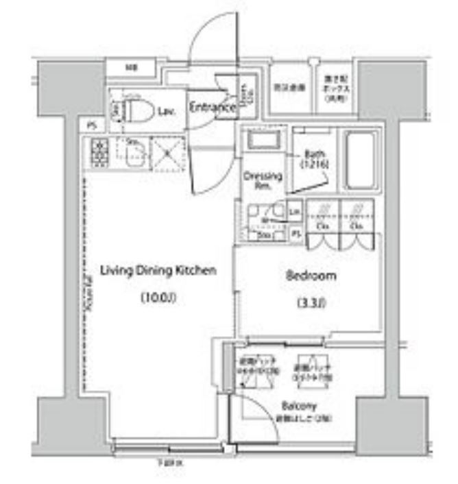 ザ・パークハビオ人形町レジデンス　603号室　間取り