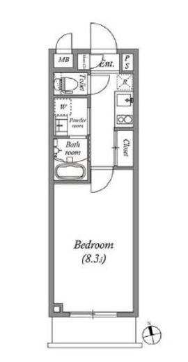 QUALITAS大森山王 (クオリタス大森山王)　208号室　間取り