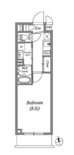 QUALITAS大森山王 (クオリタス大森山王)　308号室　間取り