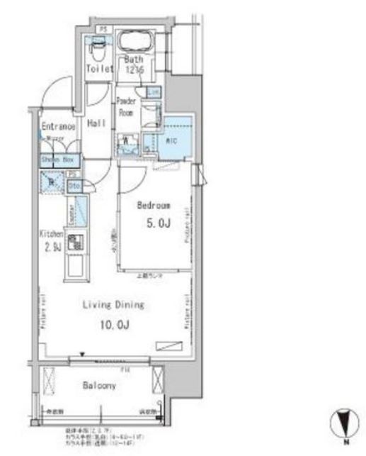 パークアクシス新御徒町イースト　802号室　間取り