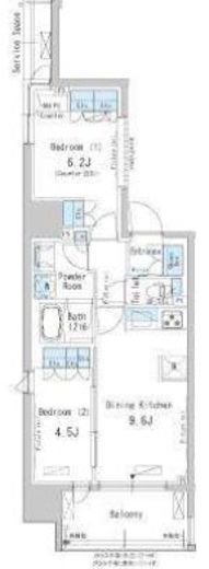 パークアクシス新御徒町イースト　403号室　間取り