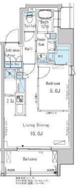 パークアクシス新御徒町イースト　802号室　間取り