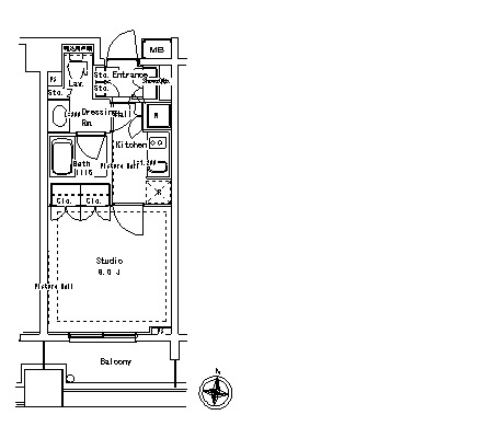 パークアクシス御茶ノ水ステージ　310号室　間取り
