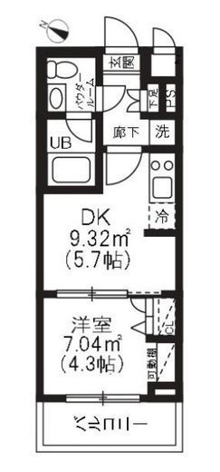 アーバンパーク品川豊町　407号室　間取り