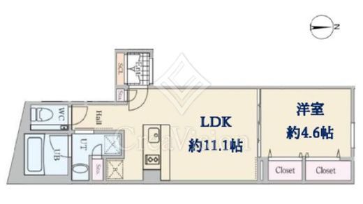 Reve Residence高輪 (レーヴレジデンス高輪)　101号室　間取り