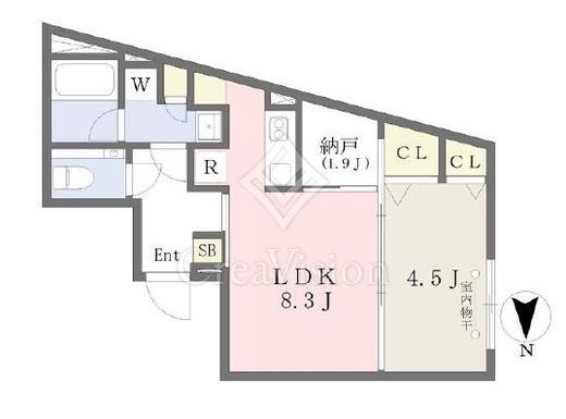 Reve Residence高輪 (レーヴレジデンス高輪)　102号室　間取り