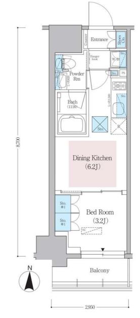 アーバネックス蔵前レジデンス　502号室　間取り
