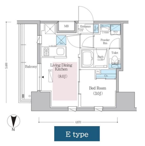 アーバネックス蔵前レジデンス　906号室　間取り