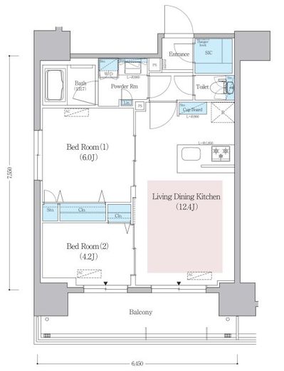 アーバネックス蔵前レジデンス　1502号室　間取り