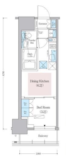 アーバネックス蔵前レジデンス　702号室　間取り