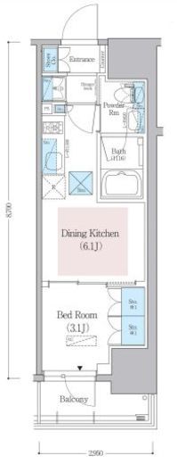 アーバネックス蔵前レジデンス　801号室　間取り