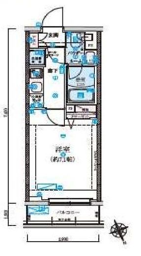 リヴシティ初台　202号室　間取り