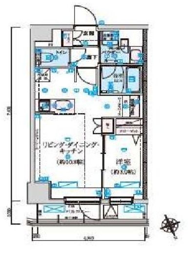 リヴシティ初台　402号室　間取り