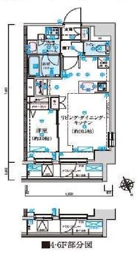 リヴシティ初台　801号室　間取り