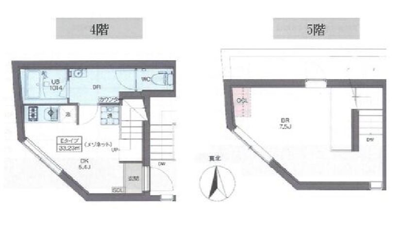 プラティーク神楽坂デュアル　401号室　間取り