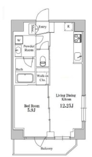 オーキッドレジデンス上野稲荷町Ⅱ　602号室　間取り