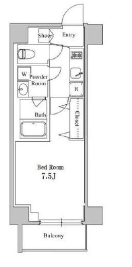 オーキッドレジデンス上野稲荷町Ⅱ　801号室　間取り