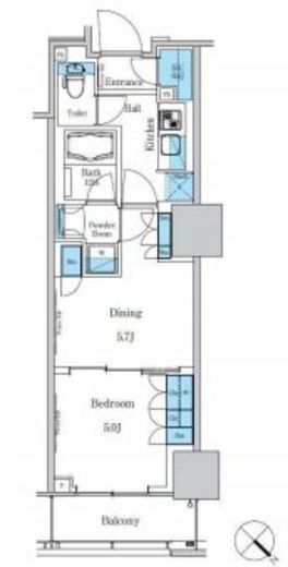 パークアクシス滝野川ラブリーズ　1116号室　間取り