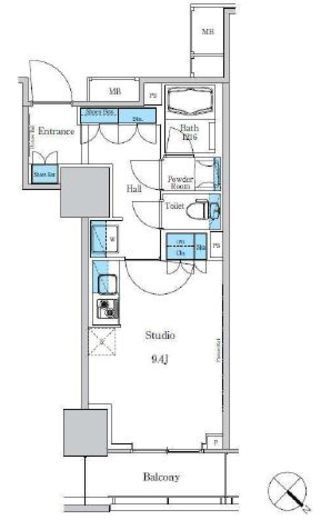 パークアクシス滝野川ラブリーズ　1311号室　間取り