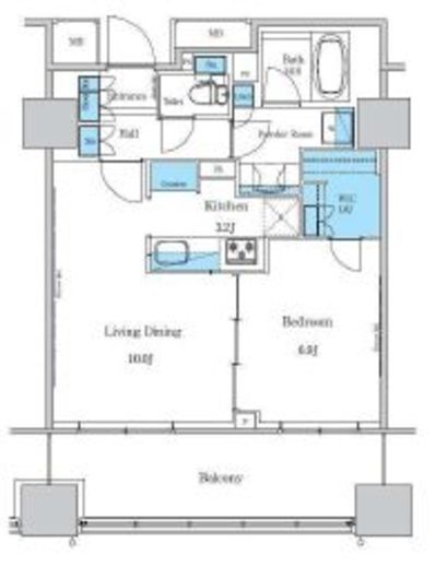 パークアクシス滝野川ラブリーズ　1703号室　間取り