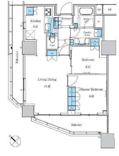 パークアクシス滝野川ラブリーズ　210号室　間取り