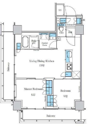 パークアクシス滝野川ラブリーズ　325号室　間取り