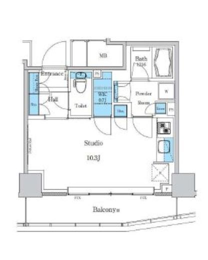 パークアクシス滝野川ラブリーズ　427号室　間取り
