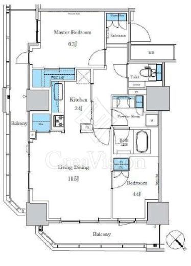 パークアクシス滝野川ラブリーズ　1119号室　間取り