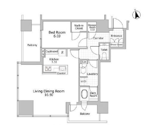 ブランズ渋谷桜丘　1811号室　間取り