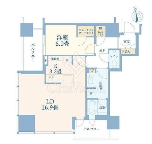 ブランズ渋谷桜丘　1811号室　間取り