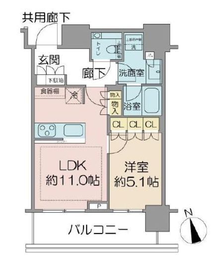ブランズ渋谷桜丘　1906号室　間取り