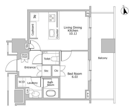 ブランズ渋谷桜丘　1802号室　間取り