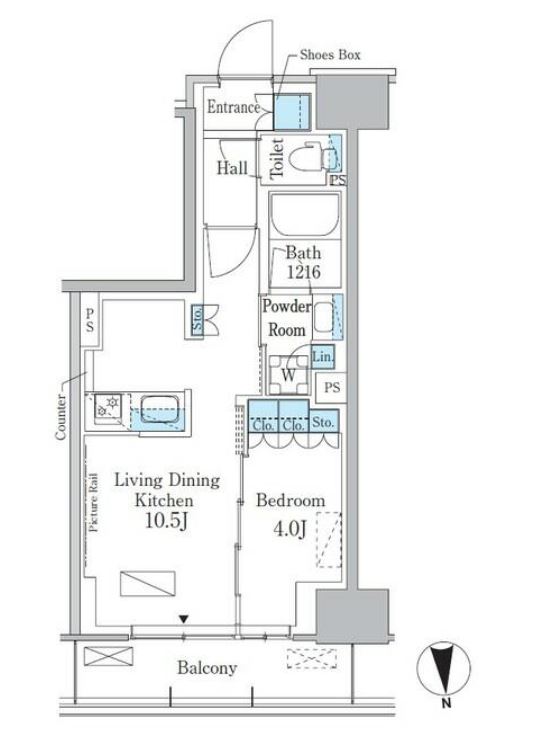 パークアクシス新宿百人町　546号室　間取り