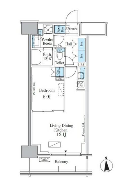 パークアクシス新宿百人町　110号室　間取り