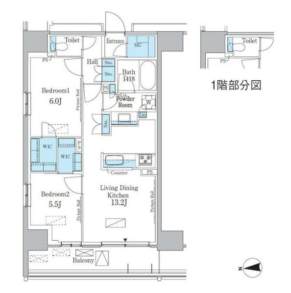 パークアクシス新宿百人町　124号室　間取り