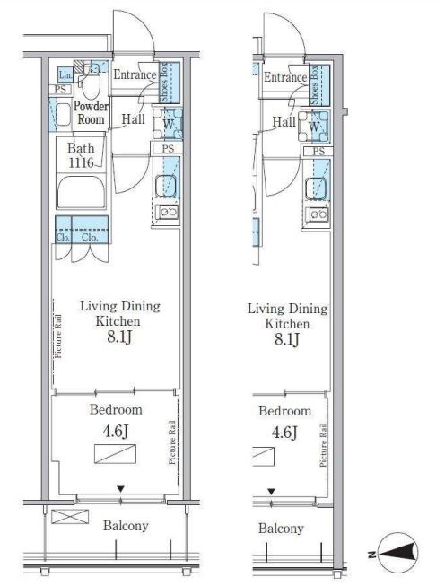 パークアクシス新宿百人町　114号室　間取り