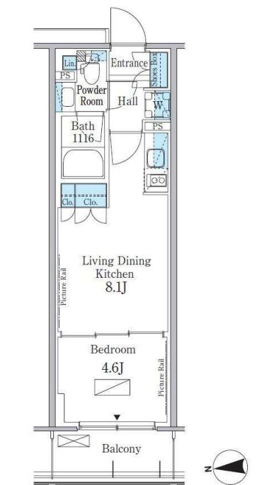 パークアクシス新宿百人町　219号室　間取り