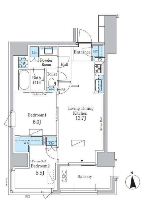 パークアクシス新宿百人町　217号室　間取り