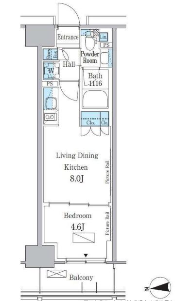 パークアクシス新宿百人町　321号室　間取り