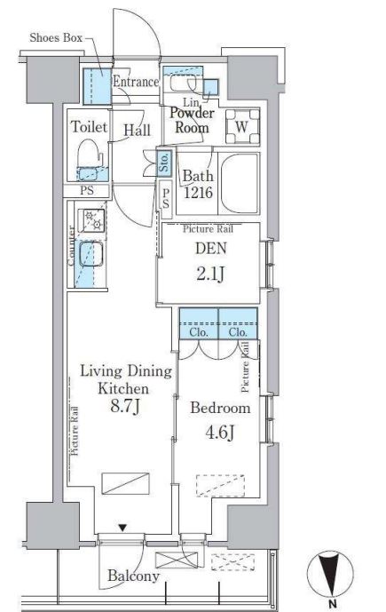 パークアクシス新宿百人町　246号室　間取り