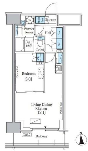 パークアクシス新宿百人町　110号室　間取り