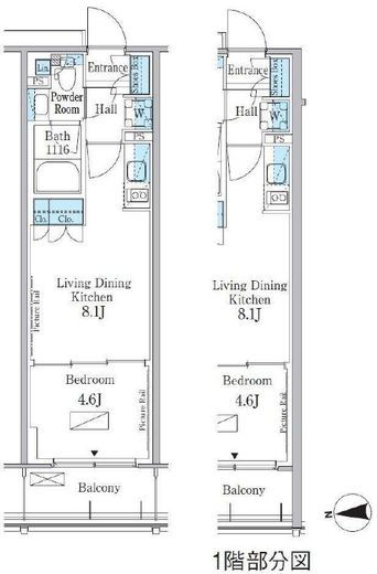 パークアクシス新宿百人町　114号室　間取り