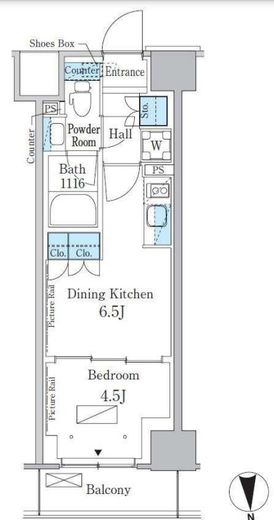 パークアクシス新宿百人町　132号室　間取り
