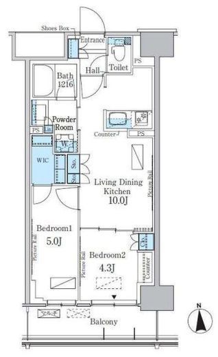 パークアクシス新宿百人町　213号室　間取り