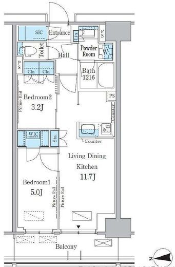 パークアクシス新宿百人町　223号室　間取り