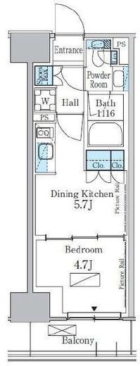 パークアクシス新宿百人町　239号室　間取り