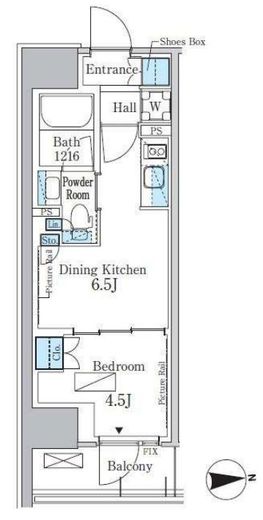 パークアクシス新宿百人町　245号室　間取り