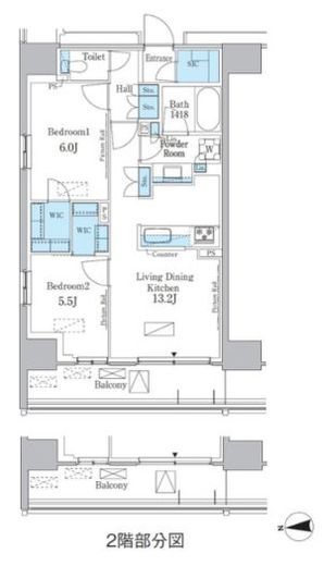パークアクシス新宿百人町　330号室　間取り