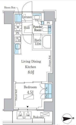 パークアクシス新宿百人町　331号室　間取り
